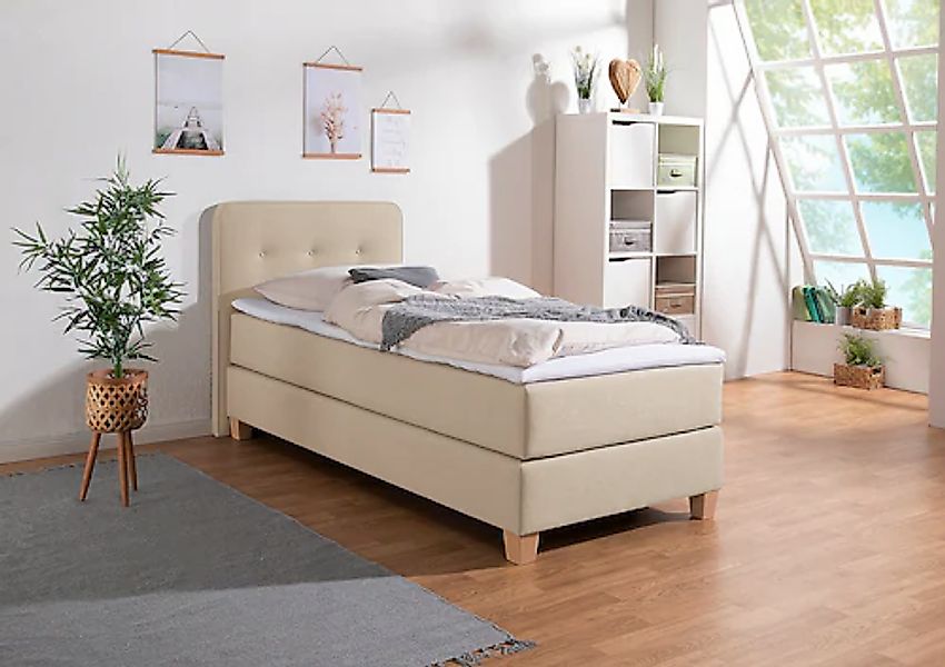 Home affaire Boxspringbett "Fargo" inkl. Topper, in 3 Matratzenarten, in Sa günstig online kaufen
