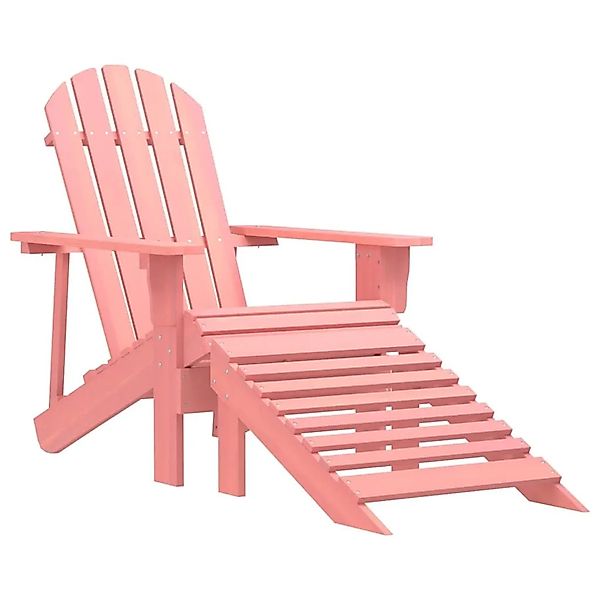 vidaXL Adirondack-Gartenstuhl mit Fußteil Massivholz Tanne Rosa 315867 günstig online kaufen