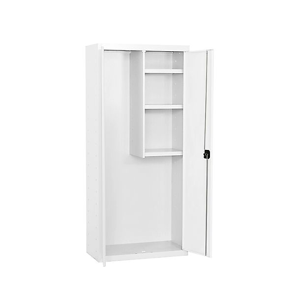 PROREGAL Putzmittelschrank AMEGO HxBxT 180 x 80 x 40 cm 3x Fachboden Weiß-W günstig online kaufen