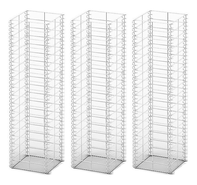 DOTMALL Gabionenzaun Gabionen-Set 3-tlg. Verzinkter Draht 25×25×100 cm günstig online kaufen