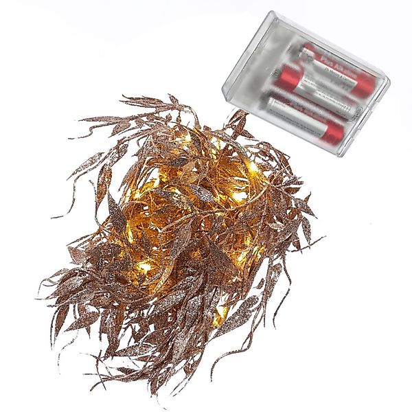 MARELIDA LED-Lichterkette Drahtlichterkette glitzernde Blätter Deko günstig online kaufen