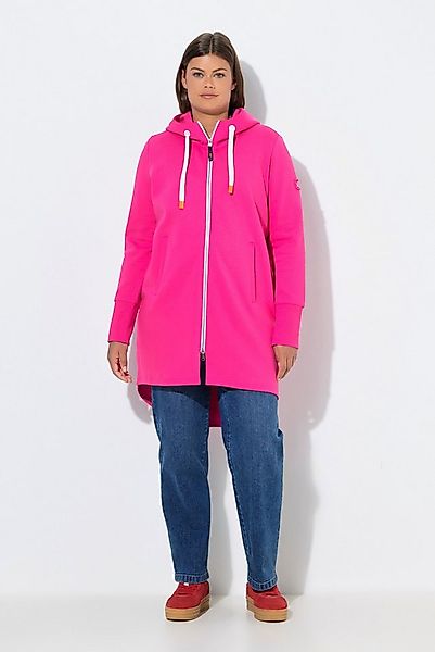 Laurasøn Sweatjacke Sweatjacke lang geschnitten Kapuze Langarm günstig online kaufen