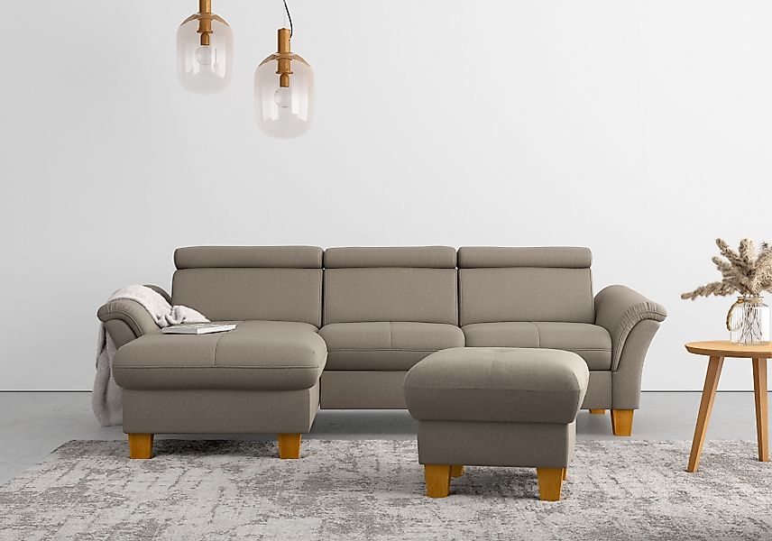 Home affaire "Lindgren L-Form" wahlweise mit Bett mit klappbaren Rollen, Ka günstig online kaufen