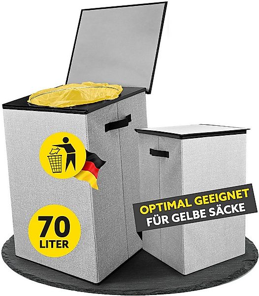 HANDFILL Flaschensammler Wäschekorb & Müllsackständer 70L Gelber Sack mit D günstig online kaufen