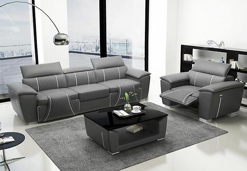 JVmoebel Sofa Stillvolle schwarze Sofagarnitur 31 Sitzer Polstermöbel Neu, günstig online kaufen