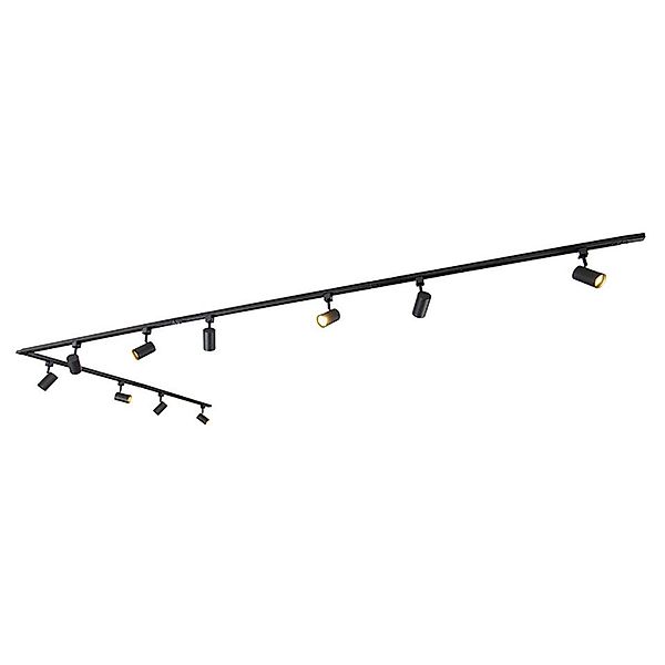 Qazqa Schienensystem-Sets Jeana, 476 cm, (1-tlg), GU10, Schwarz, Modern, Al günstig online kaufen