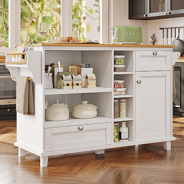 TavilaEcon Küchenbuffet Moderner Esszimmerwagen, 129 x günstig online kaufen