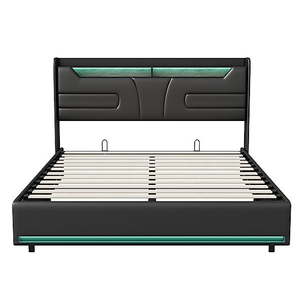 Gdood Polsterbett Stauraumbett LED Doppelbett (1-tlg., günstig online kaufen