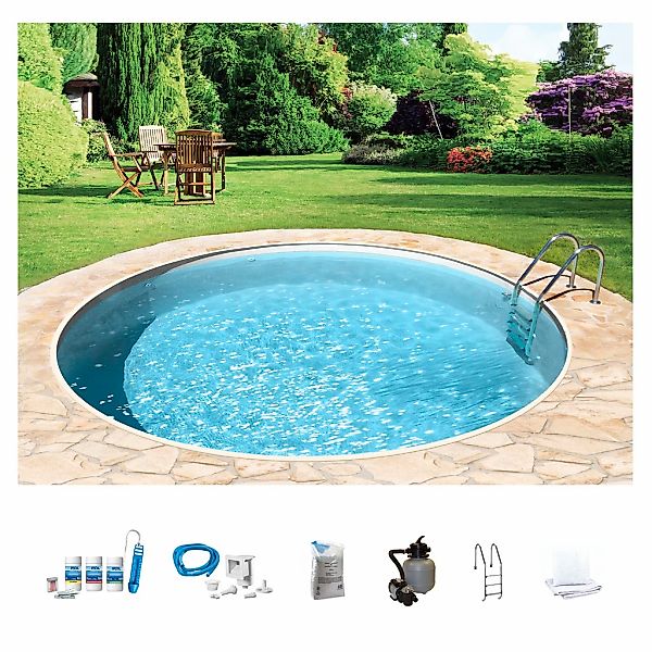 my POOL BWT Rundpool "mit sandfarbener Folie für den Karibik Look" Höhe: 15 günstig online kaufen