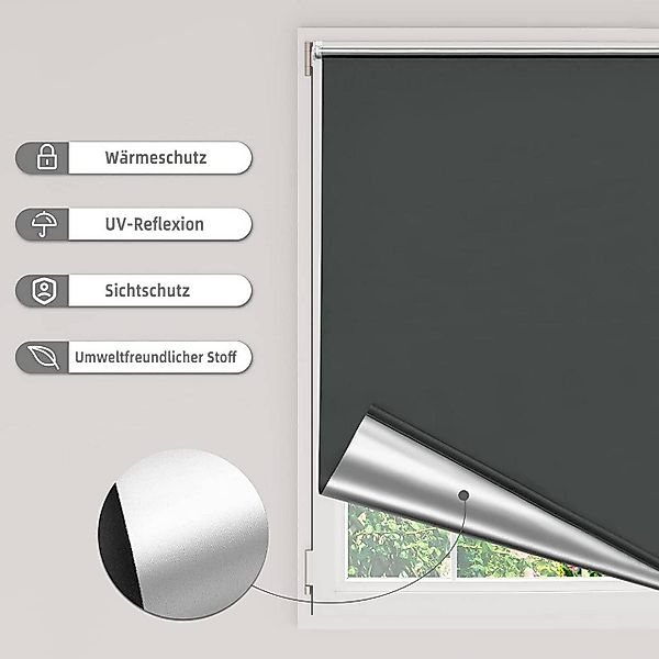 Verdunklungsrollo, Woltu, verdunkelnd, verspannt, Klemmfix, ohne günstig online kaufen