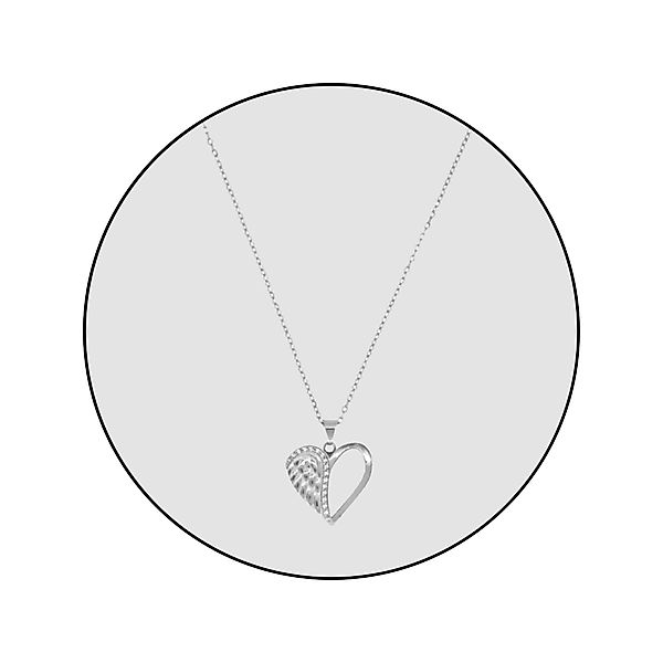 GOLDKLEIN Edelstahlkette Edelstahl Schmuck Engel Herz günstig online kaufen