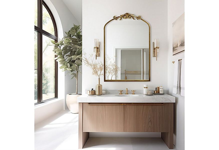 G-LEAF Spiegel Wandspiegel/Ganzkörperspiegel im Barockstil, mit Perlenverzi günstig online kaufen