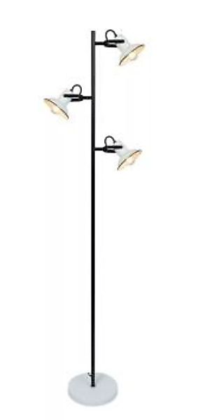 Stehlampe Metall Schwarz Weiß flexibel E14 H:154cm günstig online kaufen