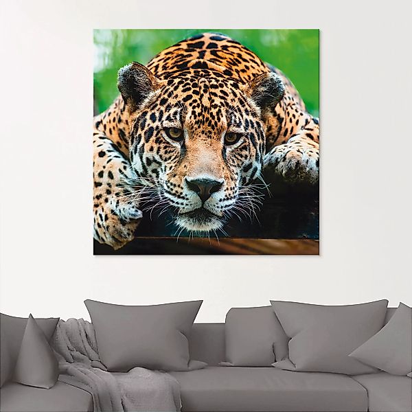 Artland Glasbild »Südamerikanischer Jaguar«, Wildtiere, (1 St.) günstig online kaufen