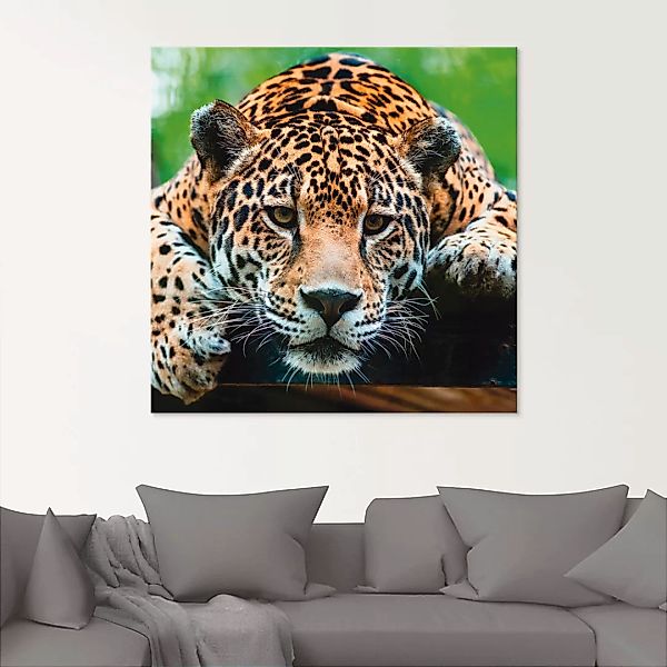 Artland Glasbild »Südamerikanischer Jaguar«, Wildtiere, (1 St.) günstig online kaufen