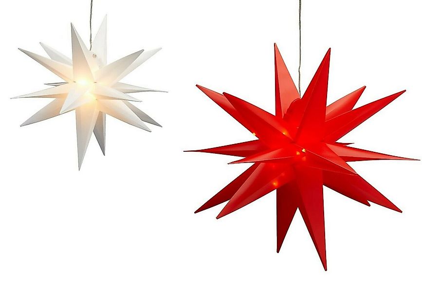 Meinposten LED-Lichterkette Stern Weihnachtsstern LED Ø 35 cm Timer Beleuch günstig online kaufen