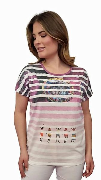 Estefania for woman Print-Shirt T-Shirt im bedruckten Streifenlook mit Stra günstig online kaufen