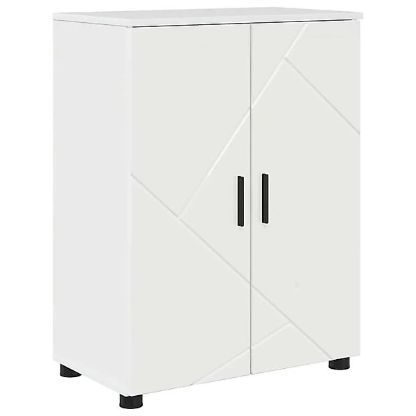 vidaXL Badezimmerschrank mit Speicher Hochglanz Weiß 60 x 35 x 80 cm 883308 günstig online kaufen