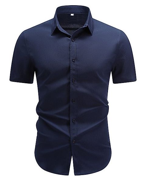 Allthemen Kurzarmhemd im Regular Fit leicht Freizeithemd mit Strukturmuster günstig online kaufen