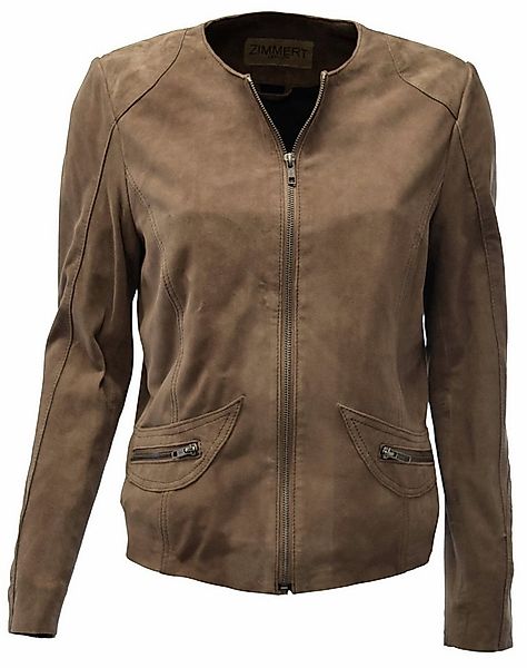 Zimmert Leather Lederjacke Bea (1-St) kragenlos, weiches Lammnappa, leichte günstig online kaufen