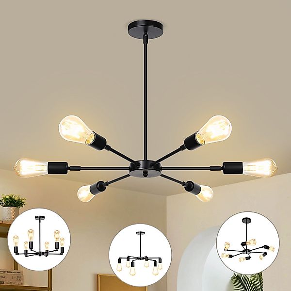 Jibenhome LED Kronleuchter LED Pendelleuchte 6-Flammige günstig online kaufen