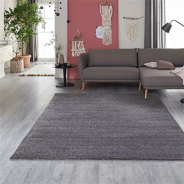 Hochflor Teppich Joy • 100% Polypropylen • 5 Groessen - Grau / 200 x 290 cm günstig online kaufen