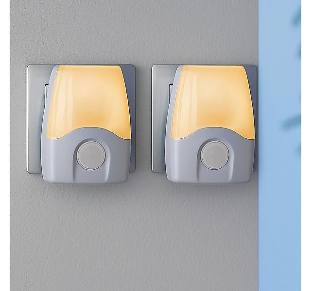 MeLiTec LED Nachtlicht, 2er-Set, einstellbare Lichtfarbe, Steckdose, Dämmer günstig online kaufen