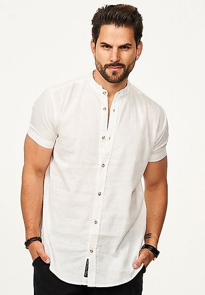 behype Kurzarmhemd als Sommerhemd aus Leinen im Regular-Fit Herren Leinenhe günstig online kaufen