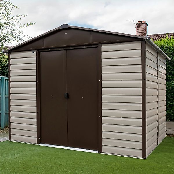 Yardmaster Gerätehaus-Set Brandenburg 1012TBSL+ Braun-Taupe BxT 285 cmx 367 günstig online kaufen