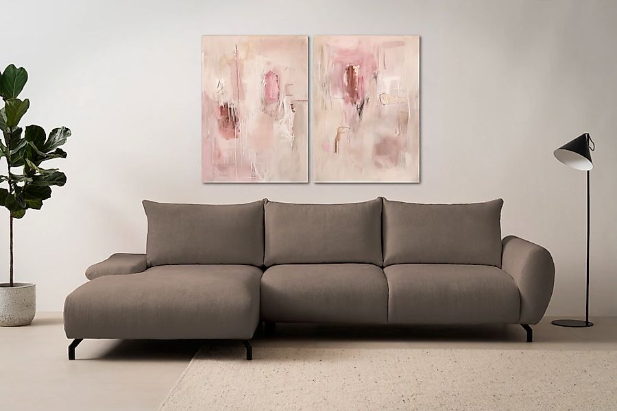 OTTO home Ecksofa "KELLIE, L-Form, 315 cm, verstellbare Armlehne, Metallfüß günstig online kaufen