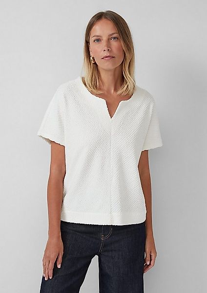 s.Oliver Sweatshirt Sweatshirt Legere Bluse mit Split-Neck günstig online kaufen