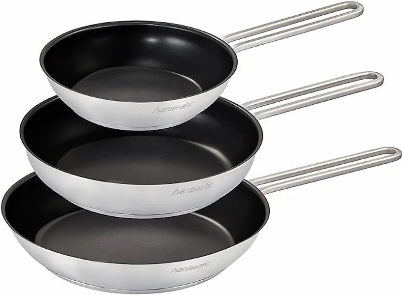 Hanseatic Pfannen-Set »DAILY« Edelstahl 18/10 Set, 1x Pfanne Ø 20 cm, 24 cm günstig online kaufen