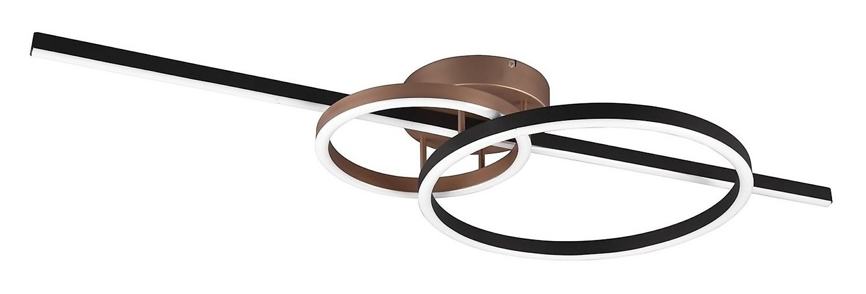 TRIO Leuchten LED Deckenleuchte MONTILLA, 3-flammig, 100 x 40 cm, Braun, Sc günstig online kaufen