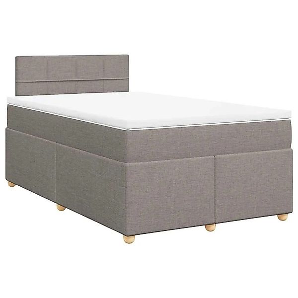 vidaXL Boxspringbett mit Matratze Taupe 120x190 cm Stoff 3286623 günstig online kaufen