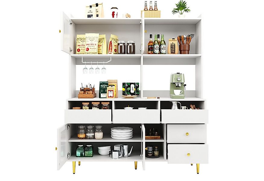 SeedWave Buffet Hoher Küchenschrank mit Verschiedene Aufbewahrungsräume 145 günstig online kaufen