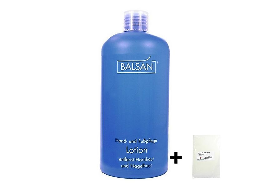 Balsan Hornhautbalsam Balsan Fußpflege Hornhautentferner 500ml+Handschuhe günstig online kaufen
