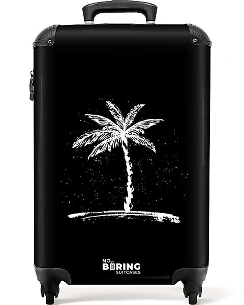 NoBoringSuitcases.com© Hartschalen-Trolley Schwarze und weiße Palme günstig online kaufen