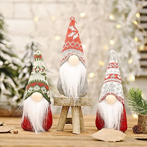 FOUORTUNATE-BEE Weihnachtsfigur 3 Stück Weihnachtswichtel Figuren günstig online kaufen