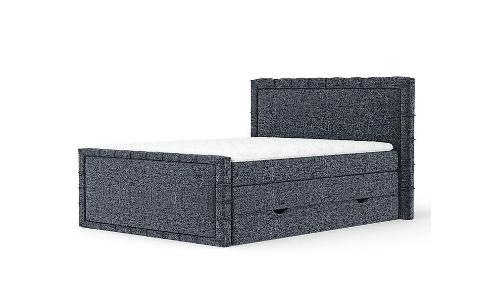 Boxspringbett mit Stauraum   ¦ blau ¦ Maße (cm): B: 187 H: 123 Betten > Kom günstig online kaufen