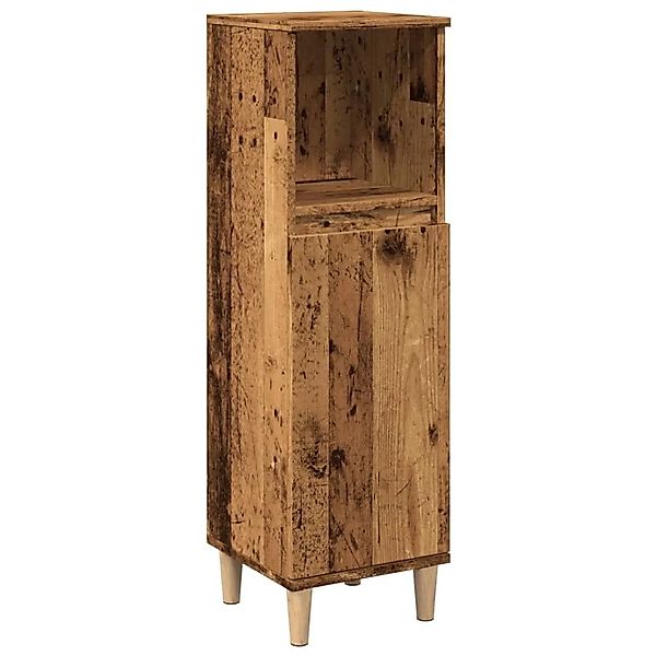 vidaXL Badschrank Altholz-Optik 30x30x100 cm Holzwerkstoff 857108 günstig online kaufen
