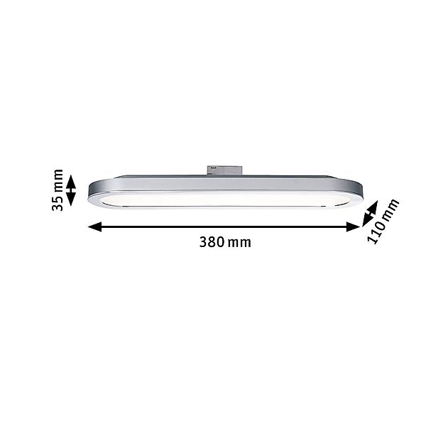 Paulmann Schienensystem-Leuchten »URail Panel Loop 480lm 7W 2700K 230V Chro günstig online kaufen