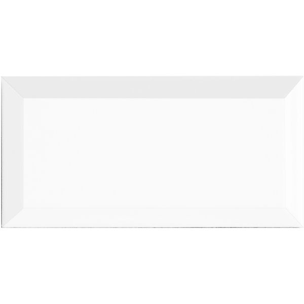 Wandfliese Facette Metro Weiß glänzend glasiert 10 cm x 20 cm günstig online kaufen