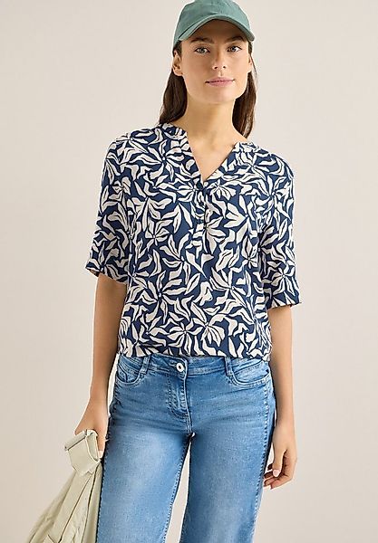 CECIL Druckbluse mit Split Neck und grafischem Muster günstig online kaufen