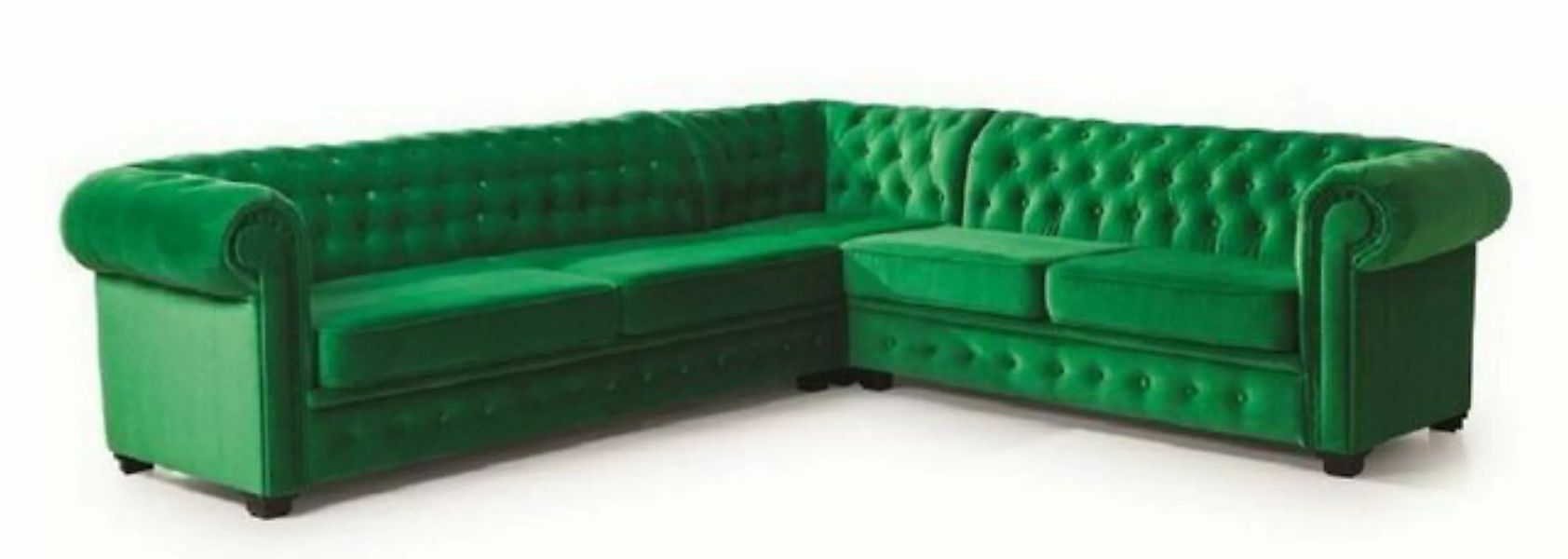 JVmoebel Ecksofa Grünes Chesterfield Ecksofa Moderne L-Form Couch Stilvoll günstig online kaufen