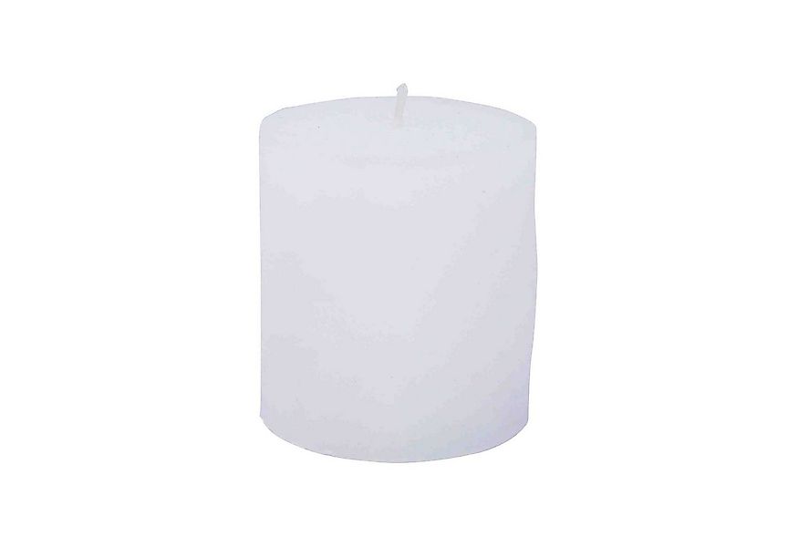 B&S Stumpenkerze Kerze durchgefärbt weiß 7,5 x Ø 7 cm günstig online kaufen