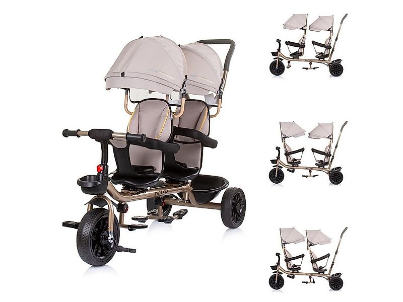 Chipolino Dreirad Geschwisterdreirad Tricycle Hip Hop, zwei Kinder, bis 40 günstig online kaufen