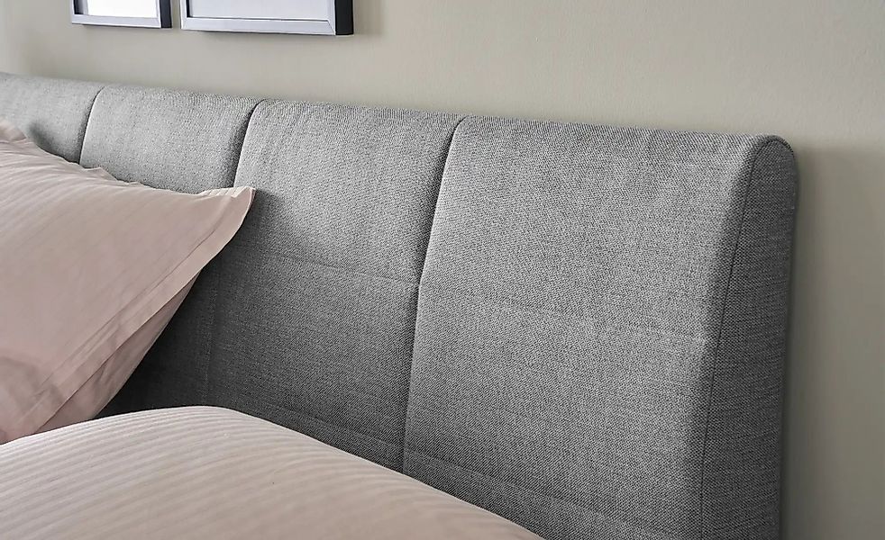 Boxspringbett mit Bettkasten und Topper Baron ¦ grau ¦ Maße (cm): B: 188 H: günstig online kaufen