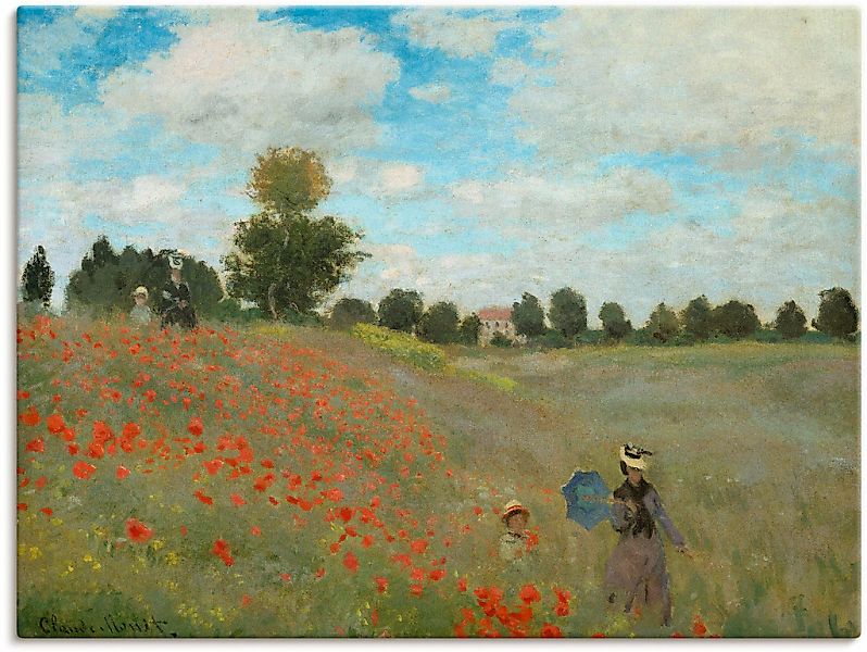 Artland Wandbild "Mohnfeld bei Argenteuil. 1873" 1 Stk. tlg. als Leinwandbi günstig online kaufen