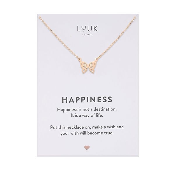 LUUK LIFESTYLE Kette mit Anhänger Schmetterling, günstig online kaufen