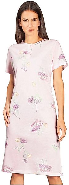Hajo Nachthemd Damen Schlafshirt mit kurzem Arm (1-tlg) Knopfleiste günstig online kaufen